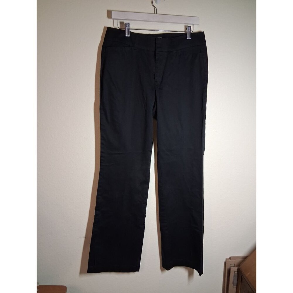 Dockers Pants Mid Rise Curvy Black Business Casual Straight Leg Size 33" Waist